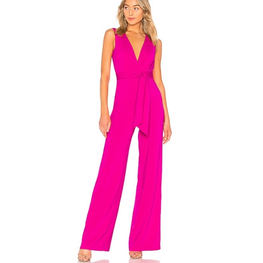 New Jay Godfrey Kastor deep v neck jumpsuit size 6